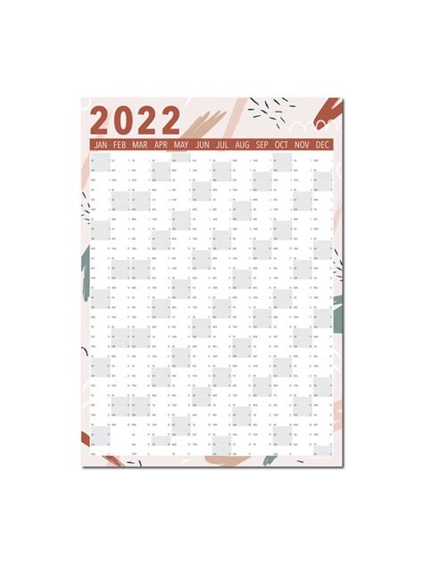 2022 Wall Planner 2022 Planner A2 Size 2022 Calendar Etsy