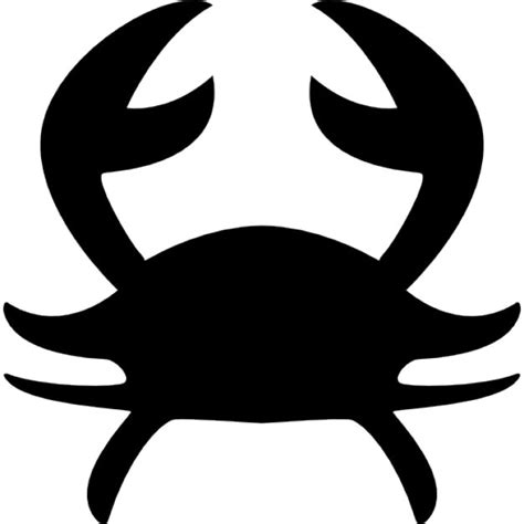 Cancer Astrological Sign Of Crab Silhouette Icons Free Download