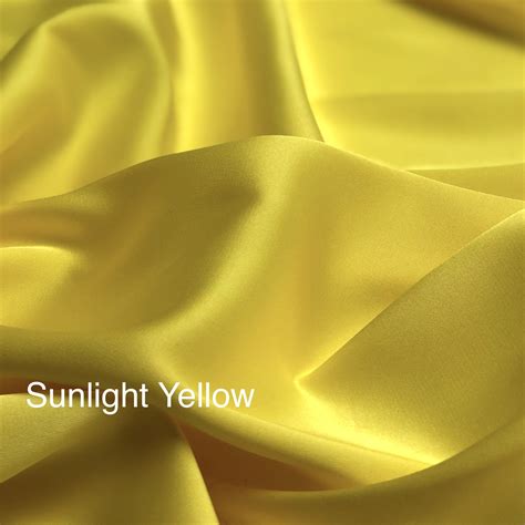 Yellow Shades Silk Satin Fabric By The Meter Lingerie And Etsy