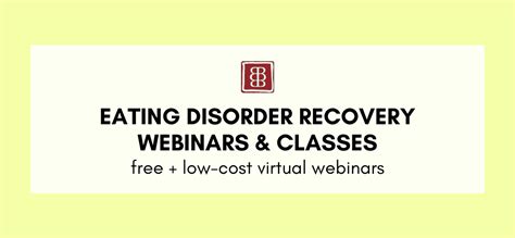 Eating Disorder Recovery Webinar And Classes — Balance Eating Disorder