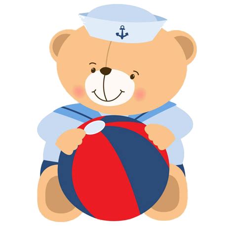 Sailor Bear Clipart Dibujos Baby Shower Sailor Theme Nautical Party