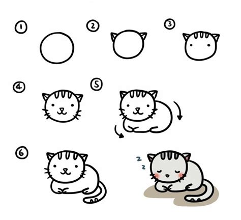 Vous pourrez ensuite faire du coloriage comme bon vous. dessin de chat facile a realiser - Les dessins et coloriage