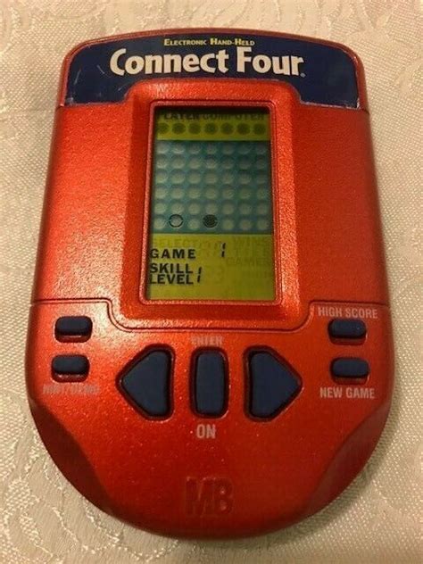 Vintage Electronic Hand Held Connect Four Game By Milton Bradley Used