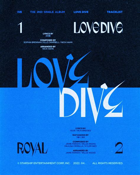 220318 Ive The 2nd Single Album Love Dive Tracklist Ive