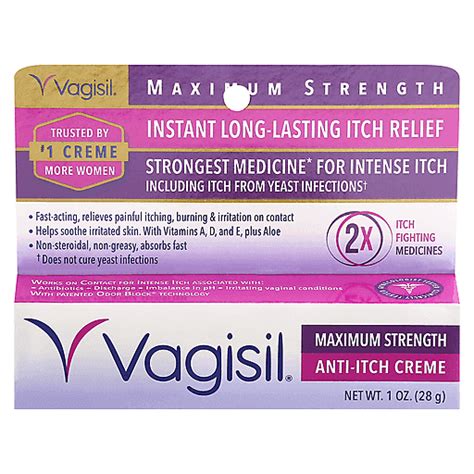Vagisil Maximum Strength Anti Itch Creme Oz Cuidado Femenino Selectos