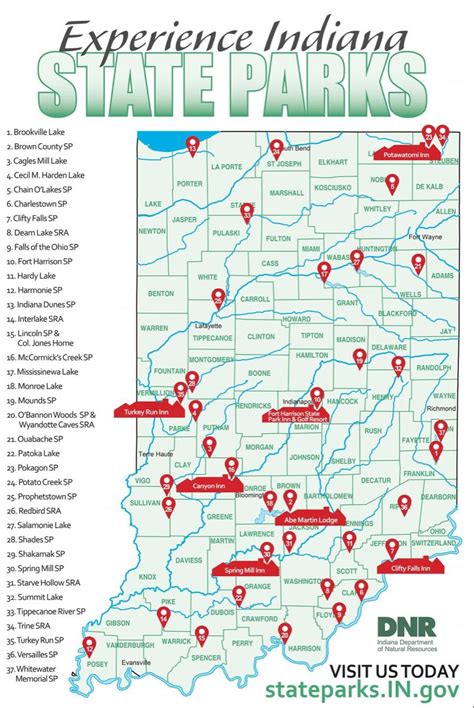 Printable List Of Indiana State Parks
