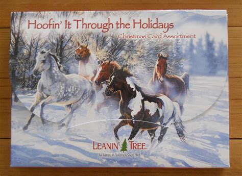 20 Leanin Tree Christmas Cards Hoofin It Through The Holidays Lots Of