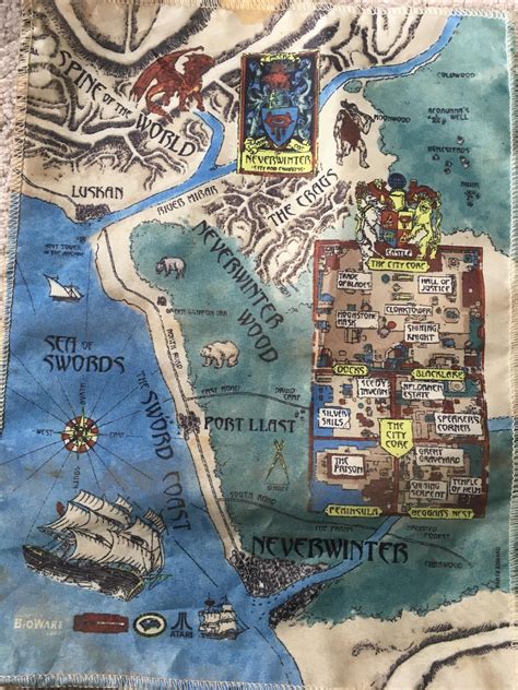 Cloth Map From The Original Neverwinter Nights That I Found Cleaning My
