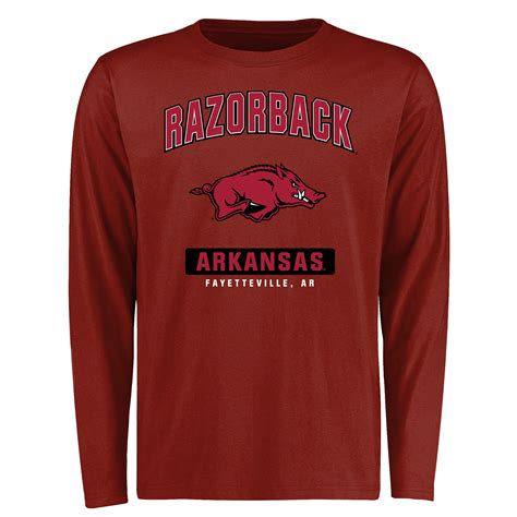 Arkansas Razorbacks Campus Icon Long Sleeve T Shirt Cardinal