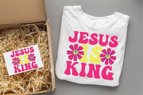 Jesus Is Kinggroovy Svg Design Graphic By Svgdesignsstore07 · Creative