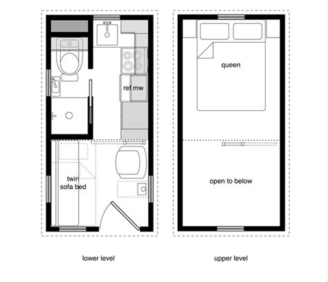 Tiny House Floor Plans With Lower Level Beds Tinyhousedesign Tiny