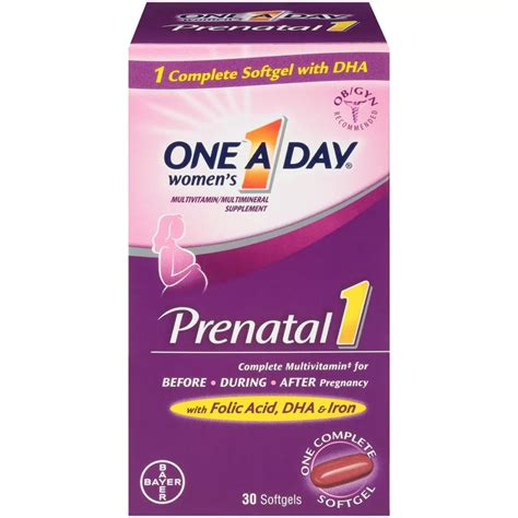 One A Day Women S Prenatal 1 Multivitamin Multimineral Supplement 30 Softgels The Online