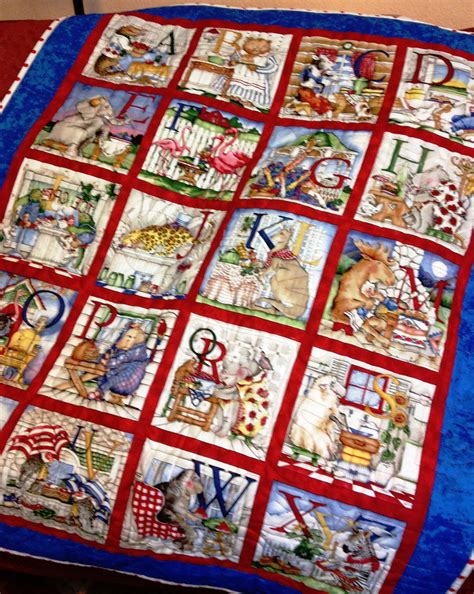 Abc Panel Quilt Panel Quilts Childrens Quilts Baby Quilts