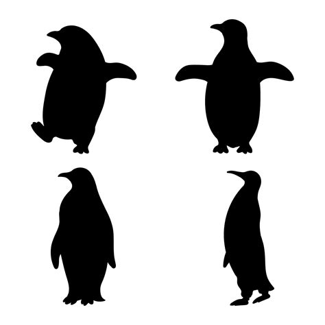 Penguin Silhouette Vector Illustration 23401935 Vector Art At Vecteezy