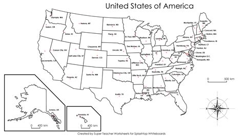 7 Best Images Of State Map Practice Worksheets Usa Map With States