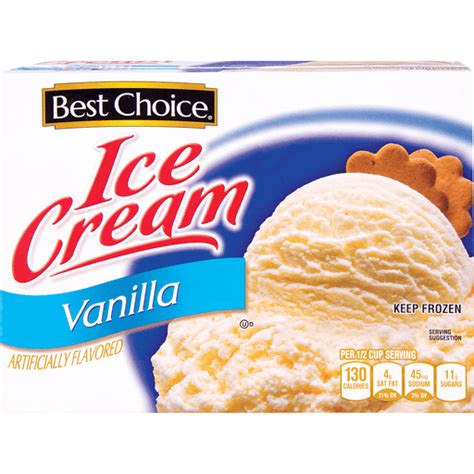 Best Choice Vanilla Ice Cream Vanilla Fishers Foods