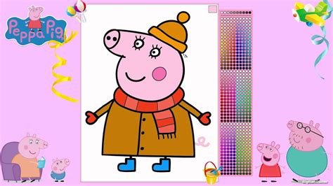 Printable pictures of the cutest pigs family! Peppa Pig Mummy Coloring Pages - YouTube