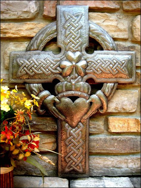 Metal Art Cross Celtic Cross Celtic Symbol Irish Decor Metal Wall