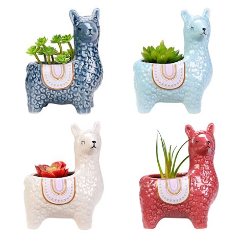 Ceramic Sheep Shape Animal Flower Pots Mini Pig Plant Pot Basin Micro