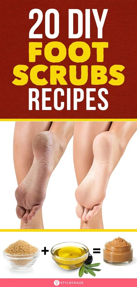 Diy Foot Scrubs 20 Recipes To Pamper Your Tired Feet Home Foot Soak Diy Foot Soak Sugar