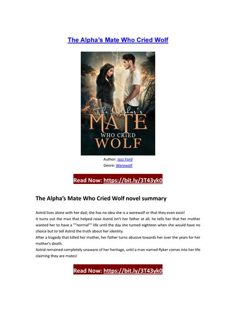 The Alphas Mate Who Cried Wolf Pdf Download Free Chapter 1 The