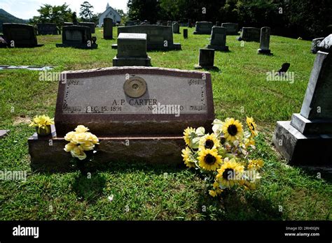 The grave of country music pioneer and founder of the historic Carter