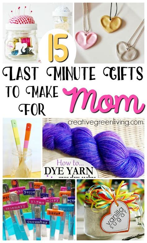 Last Minute Gifts To Make For Mom Diy Gifts For Mom Homemade Birthday Gifts Homemade
