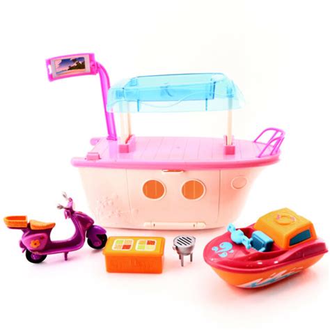 Polly Pocket Lot Adventure Cruisin Boat Party Boat Scooter Wave Runner
