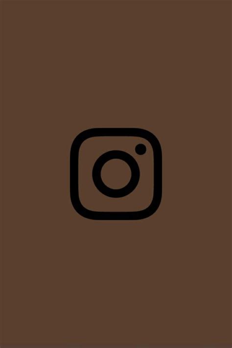 Instagram Icon In App Icon Iphone Icon Brown Aesthetic
