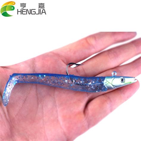 Hengjia Rubber Plastic Soft Fishing Lures With Jig Hooks Wobbler