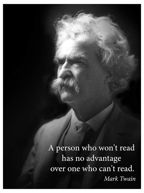 Mark Twain Portrait Extra Large Poster With Famous Quote A Person Who