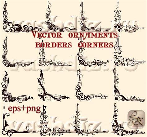 Vector Ornaments Borders Corners 16 Lz By Lyotta On Deviantart