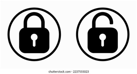 Set Lock Icons Lock Icon Safety Stock Vector Royalty Free 2237555023