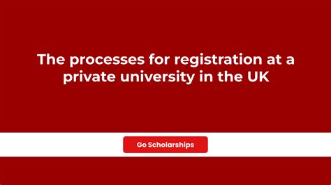 The 5 Registration Processes For A Private University In The Uk