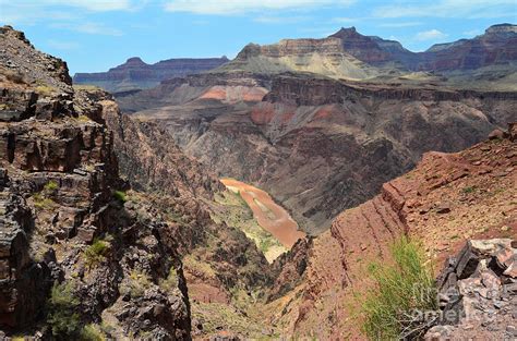 grand canyon south kaibab trail overlook of inner gorge and colorado river photograph by shawn o