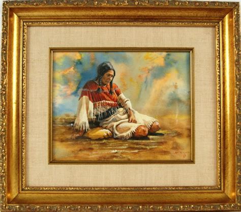 Gerry Metz 1943 8 X 16 Ob Indian Squaw