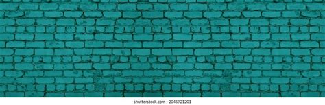 Dark Teal Old Brick Wall Wide Stock Photo 2045921201 Shutterstock