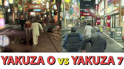 Kamurocho Street Walk Yakuza 0 Vs Yakuza 7 Ps4 Gameplay Youtube