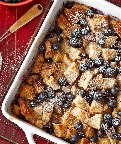 Blueberry Bread Pudding With Blueberry Sauce Better Homes And Gardens