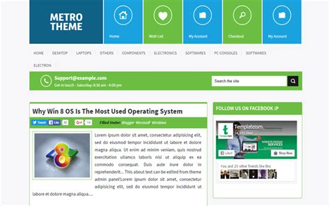 Metro Ui Innovative Blogger Template