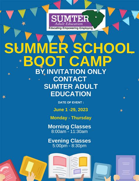 Adult Education Summer School Boot Camp