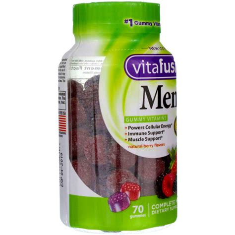Vitafusion Mens Complete Multivitamin Gummies Natural Berry 70 Ct