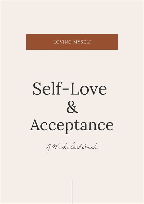 Self Love And Self Acceptance Worksheet Pdf Fillable Download Now Etsy
