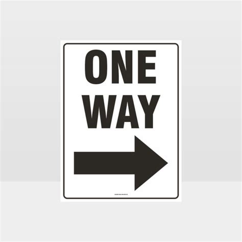 One Way Right Arrow Sign Noticeinformation Sign Hazard Signs Nz