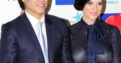 Laura Pausini Et Son Fiancé Paolo Carta People Lors Du Starlite Gala