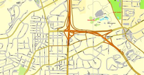 Birmingham Alabama Us Exact Vector Map Adobe