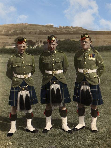 Gordon Highlanders British Army Uniform Scottish Fashion Men In Kilts