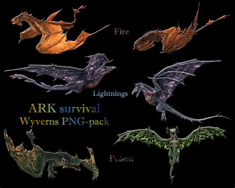 Ark Survival Wyverns Pack Png Xps Mmd By Tokami Fuko On Deviantart