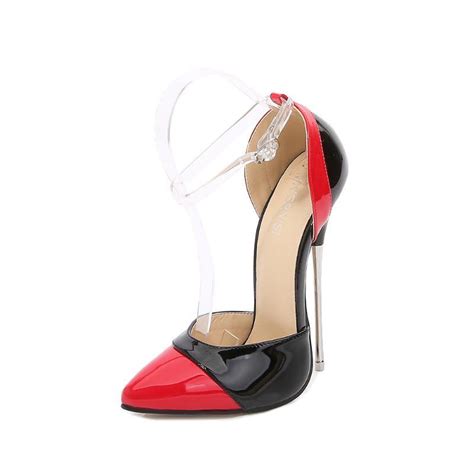 Dress Shoes Women High Heels 16cm Fashion Mixed Colors Ankle Strap Size