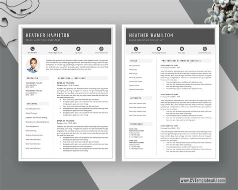 Due to the colorful elements of this layout, your cv will be noticeable. Modern CV Template for Microsoft Word, Cover Letter ...